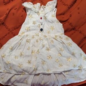 OshKosh B'gosh White and Gold Dress